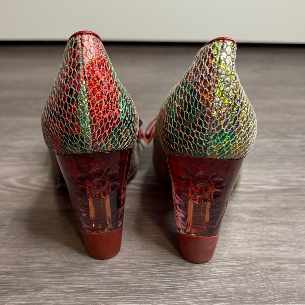 Irregular Choice Colorful Metallic Bow-Accent Pumps - Picture 3 of 10